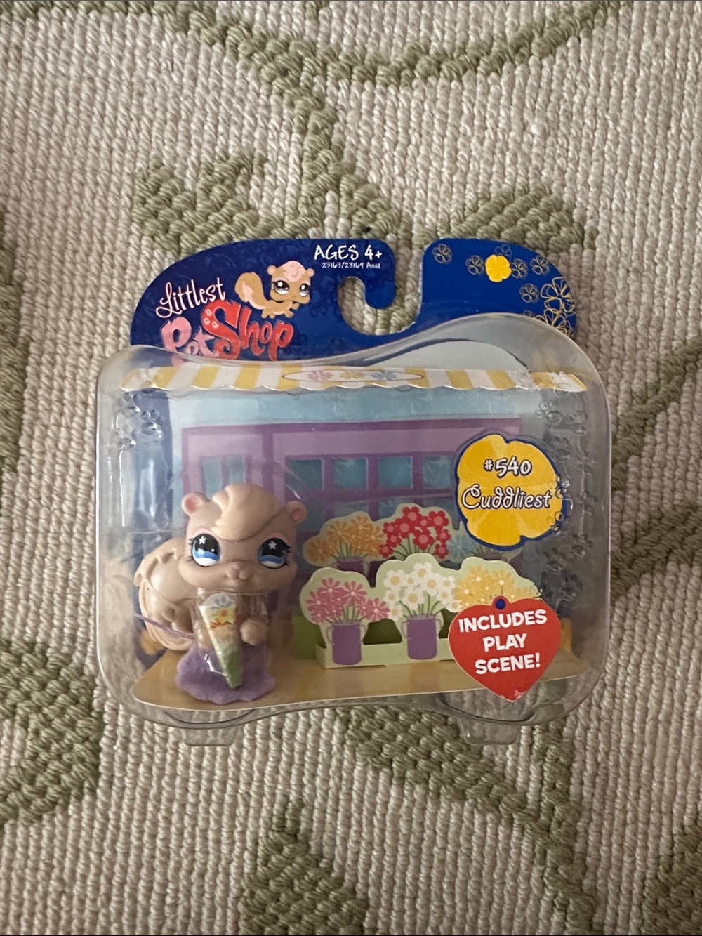 Littlest Pet Shop 2007 Cuddliest Squirrel #540 NIB
